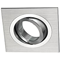 Wonderlamp Clasic W-E0 Foco empotrable cuadrado- Aluminio- 1 UNIDAD